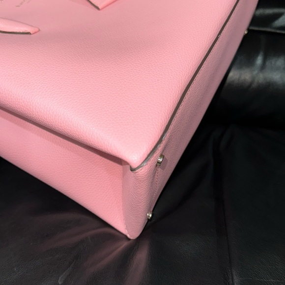 🔥🔥🔥Kate Spade Eva Breeze Pink Leather Medium Satchel Handbag - Picture 9 of 11